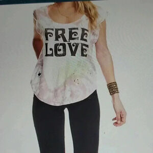 CHASER SHIRT FREE LOVE DESTROYED ROLLED SLEEVE